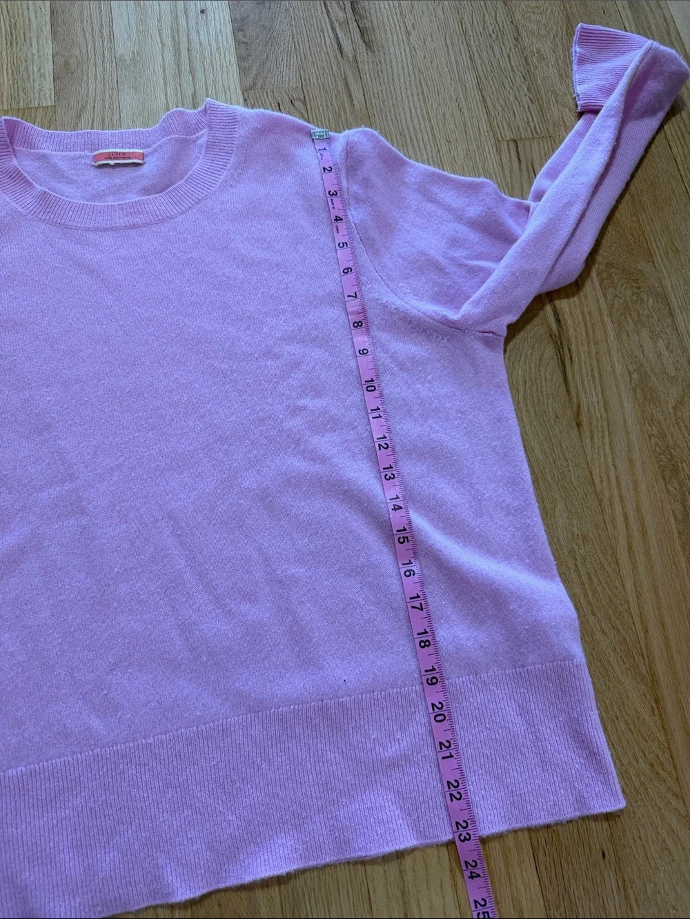 J. Crew Pink Cashmere Classic Fit Crewneck Sweater